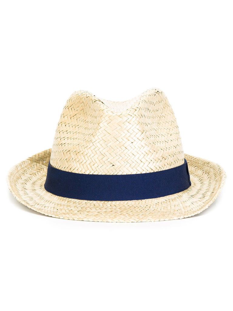Hackett - straw trilby hat - men - Cotton/Straw - M, Nude/Neutrals