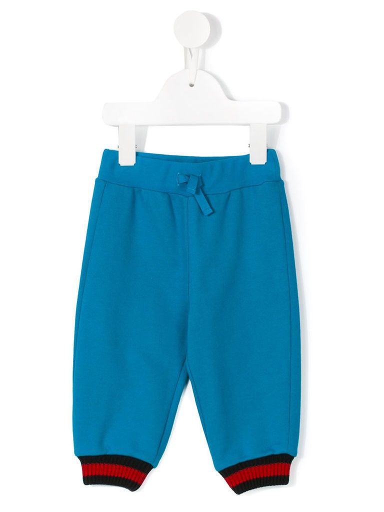 Gucci Kids - striped cuffs sweatpants - kids - Cotton/Viscose - 18-24 mth, Blue