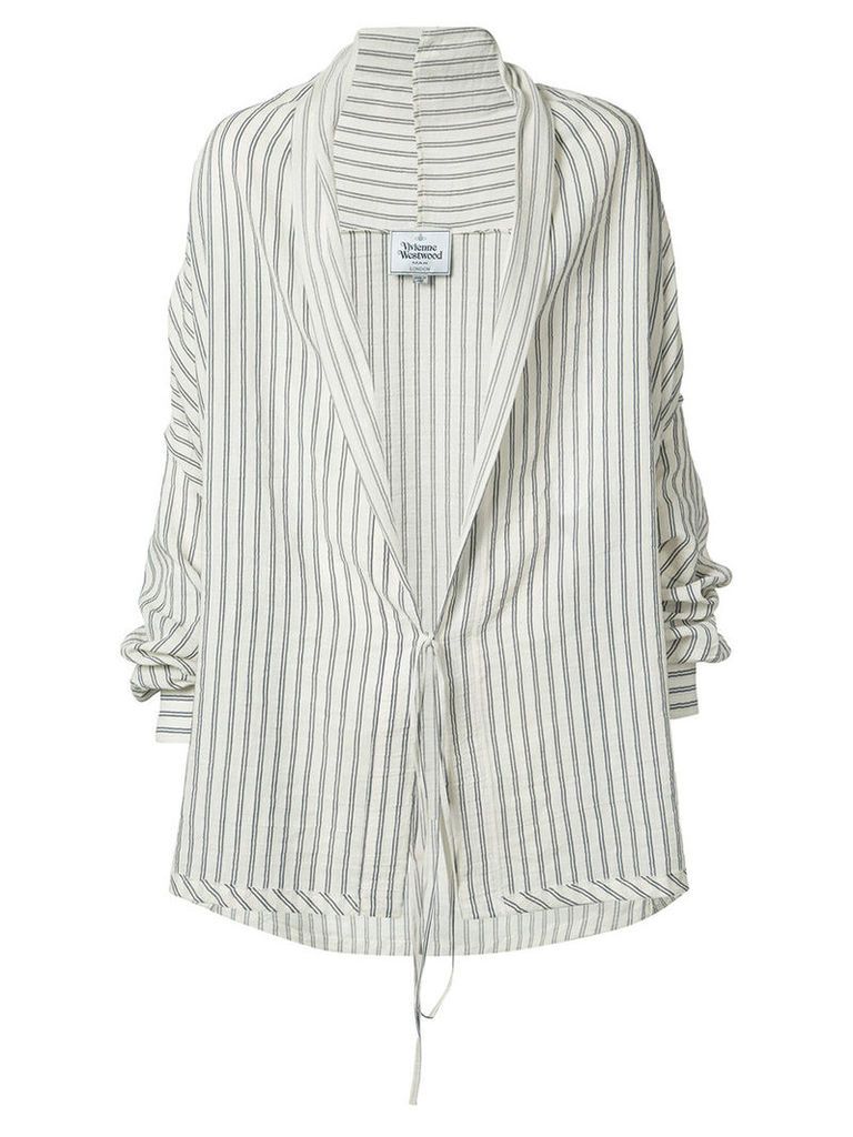 Vivienne Westwood Man - Gainsborough front-tie shirt - men - Cotton/Linen/Flax - 52, White