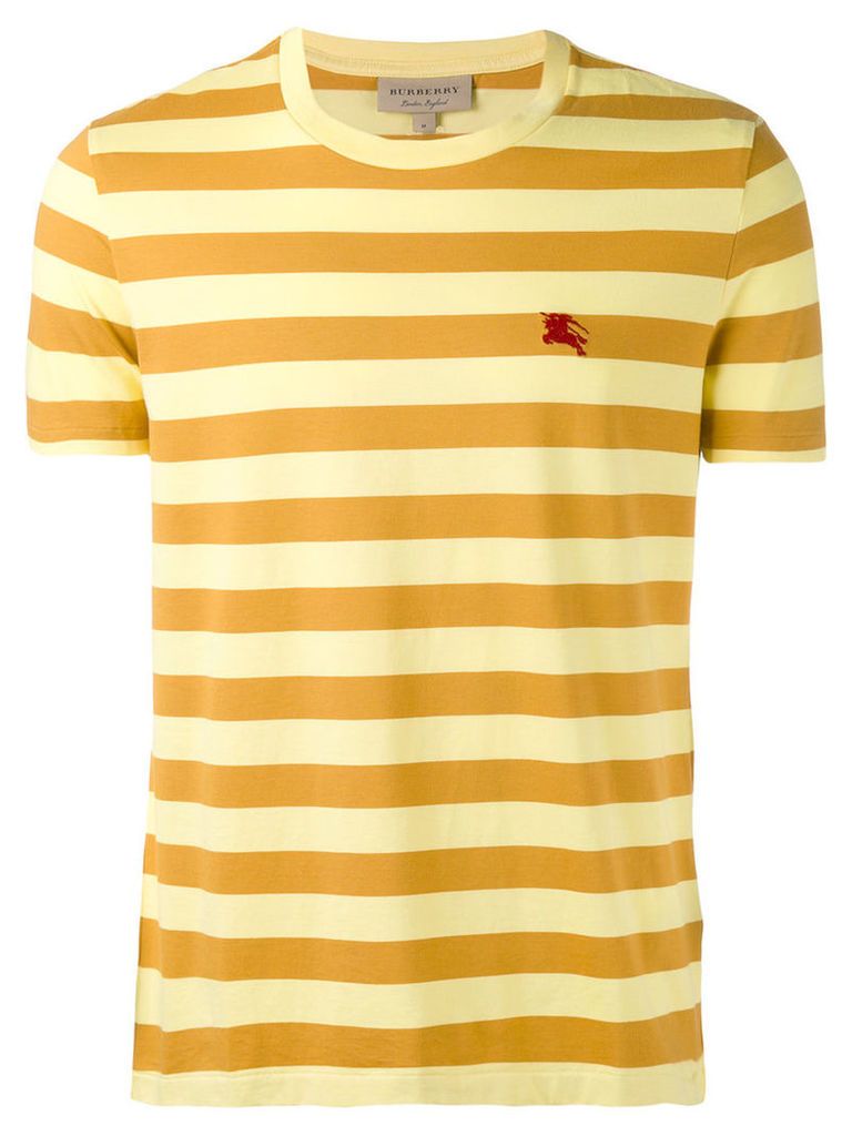 Burberry - tonal striped T-shirt - men - Cotton - S, Yellow/Orange