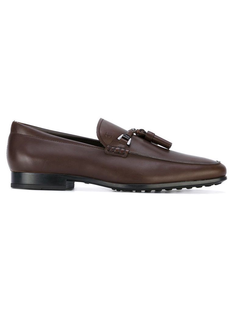 Tod's - tassel-embellished loafers - men - Leather/rubber - 9.5, Brown