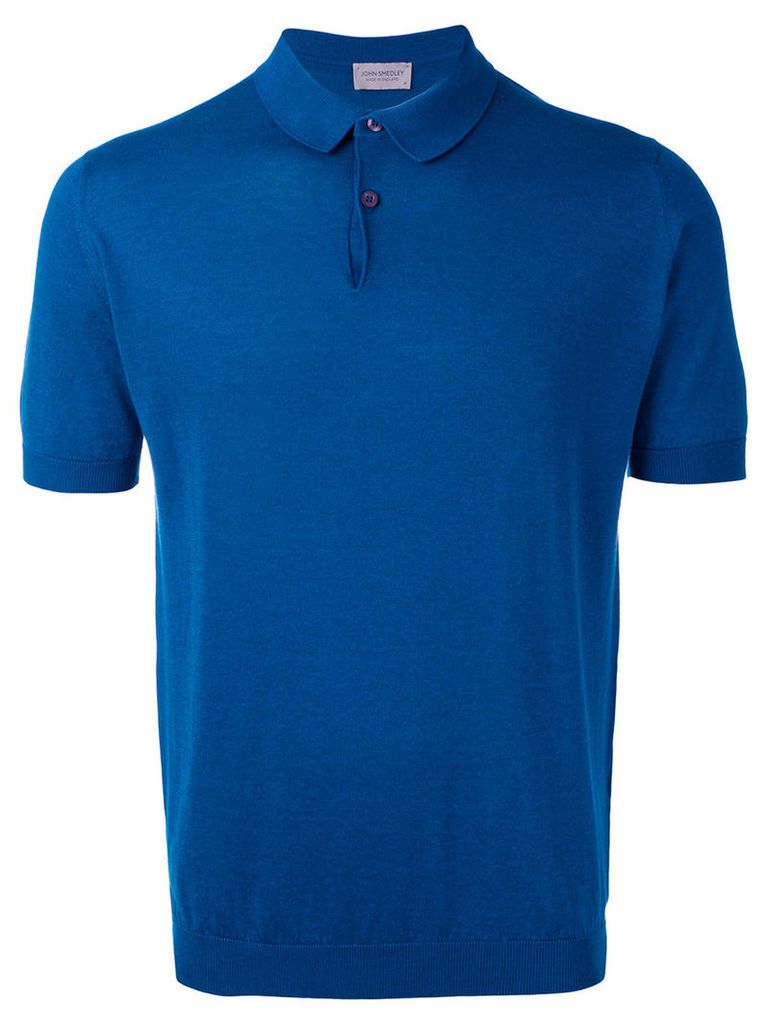 John Smedley - classic polo shirt - men - Cotton - S, Blue
