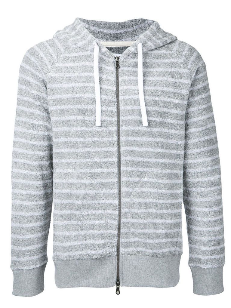Estnation - striped hoodie - men - Cotton - S, Grey