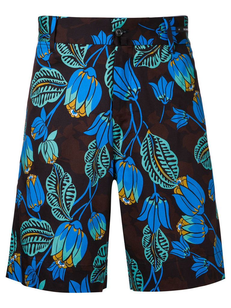 Pt01 - floral print shorts - men - Cotton/Spandex/Elastane - 50