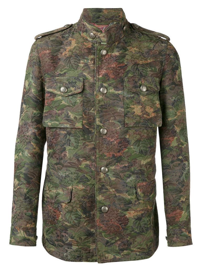 Gabriele Pasini - floral-jacquard jacket - men - Cotton/Polyamide/Polyester/Spandex/Elastane - 54, Green