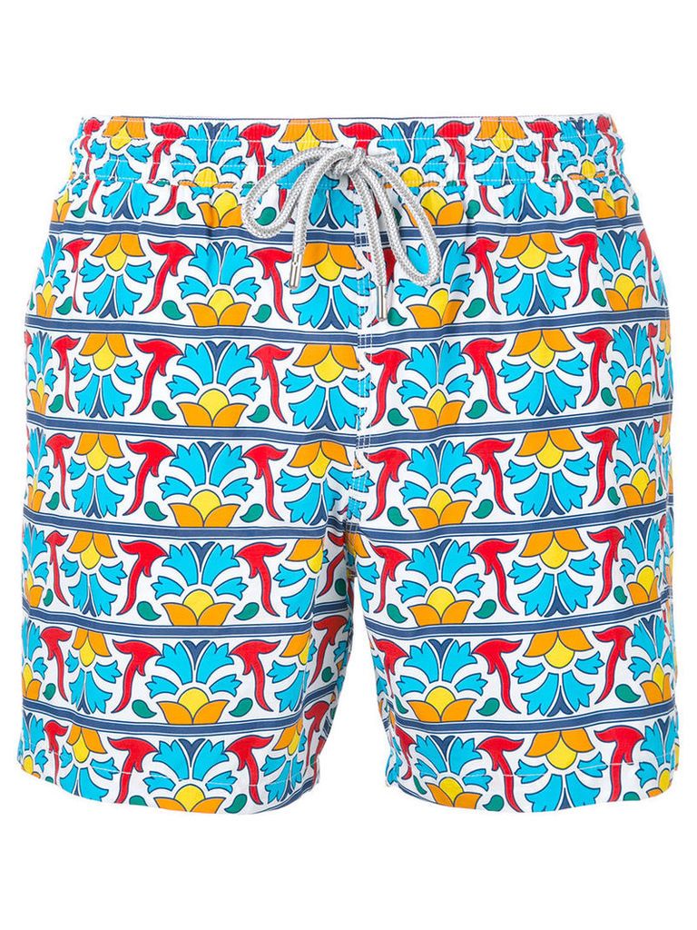 Capricode - geometric floral print swim shorts - men - Nylon - S
