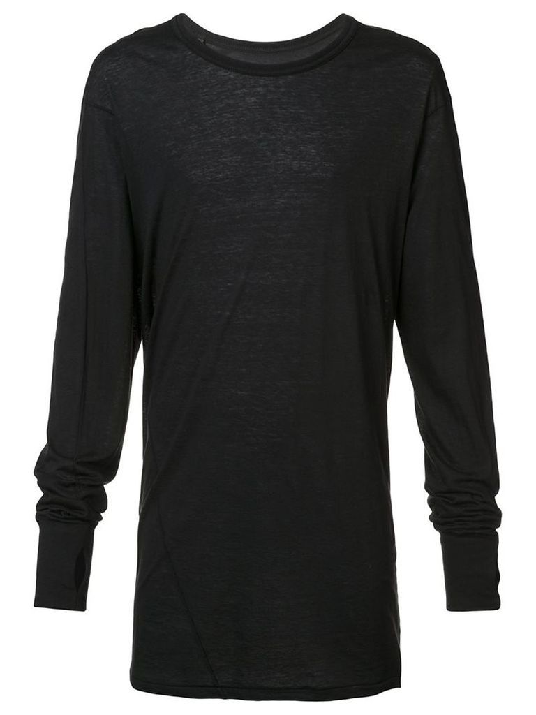 11 By Boris Bidjan Saberi - long sleeve T-shirt - men - Cotton/Cashmere - S, Black