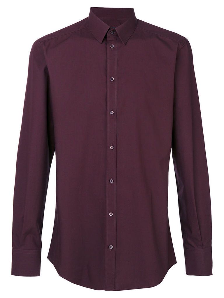 Dolce & Gabbana - classic poplin shirt - men - Cotton - 39, Pink/Purple