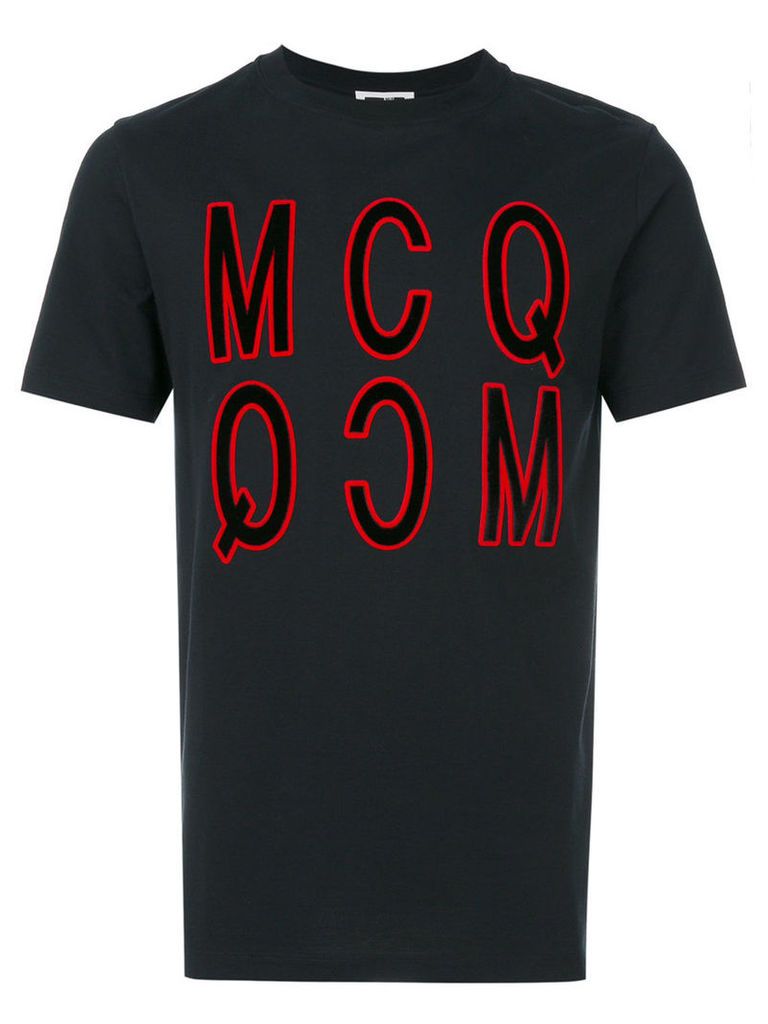 McQ Alexander McQueen - logo patch T-shirt - men - Cotton - M, Black