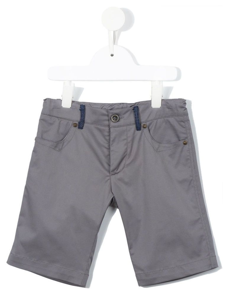 Valmax Kids - fitted denim shorts - kids - Cotton/Elastodiene - 4 yrs, Grey