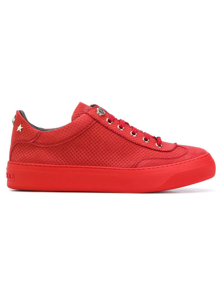 Jimmy Choo - Ace sneakers - men - Calf Leather/Leather/rubber - 44, Red