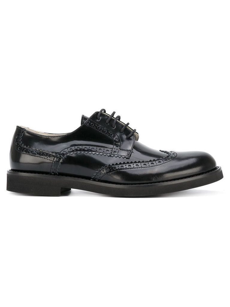 Montelpare Tradition - teen brogue shoes - kids - Leather/Pig Leather/rubber - 40, Black