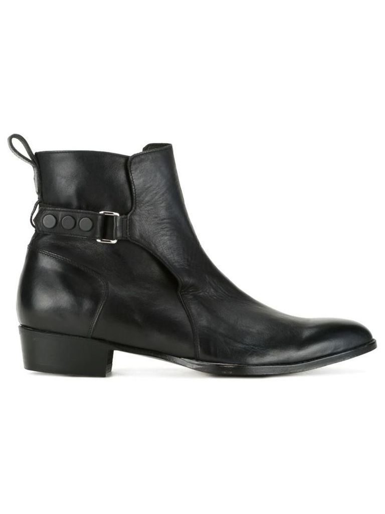 Hl Heddie Lovu - belted boots - men - Calf Leather - 42, Black
