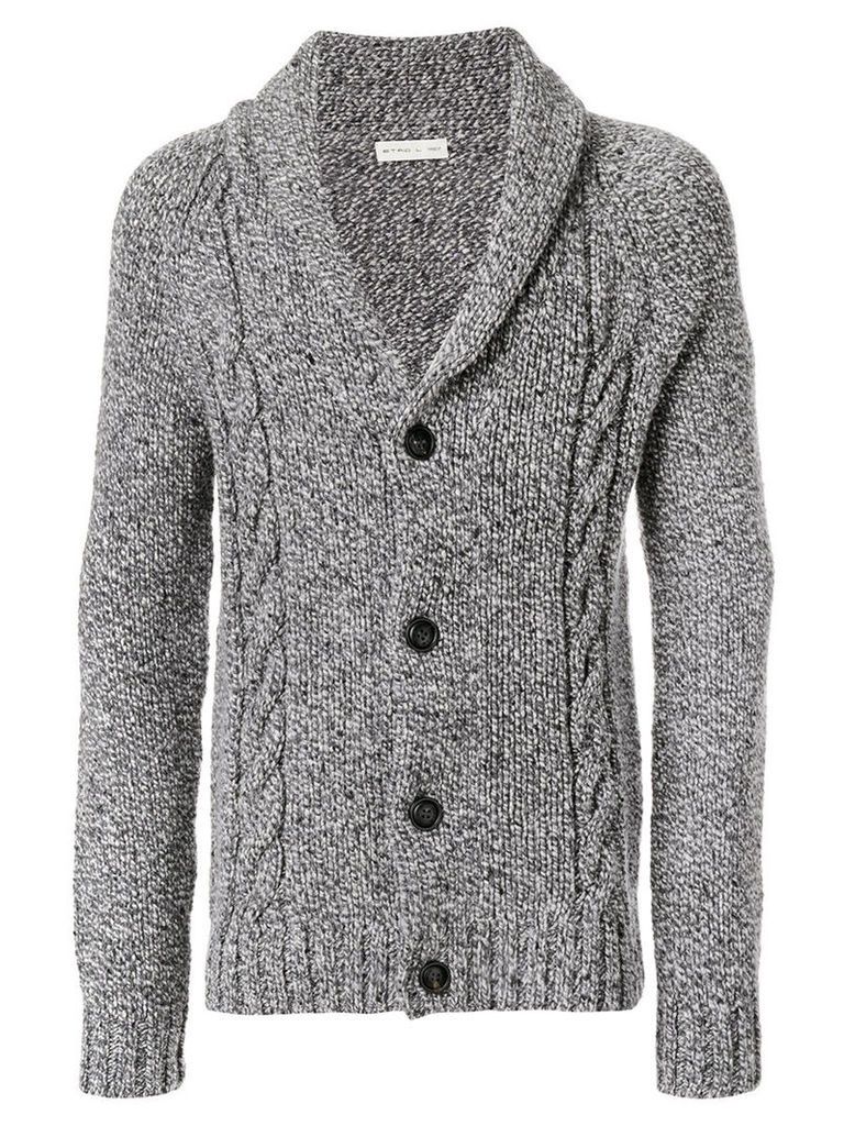 Etro - cable knit cardigan - men - Cashmere/Wool - L, Grey