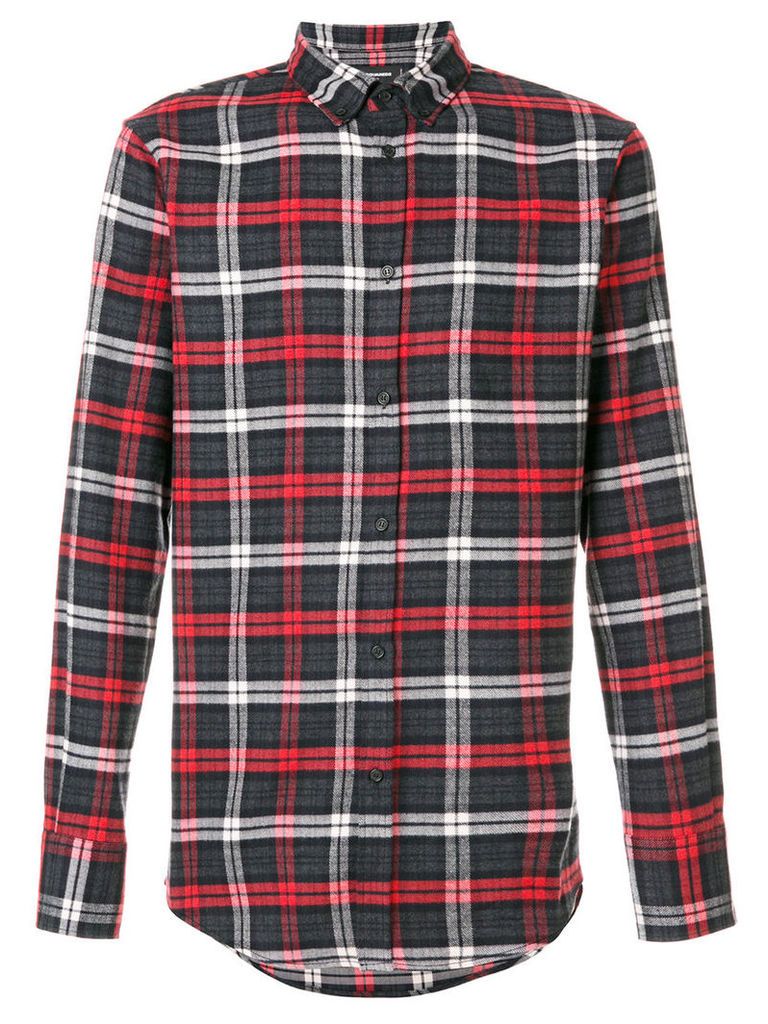 Dsquared2 - classic checked shirt - men - Cotton - 50, Grey