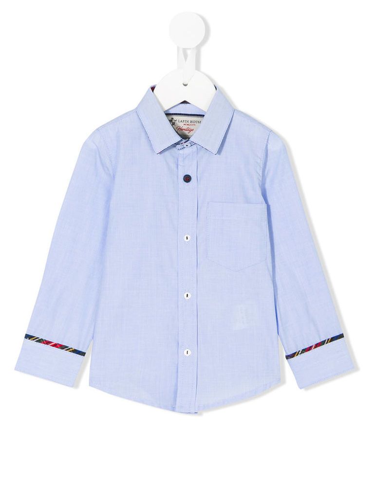Lapin House - button up shirt - kids - Cotton - 12 mth, Blue