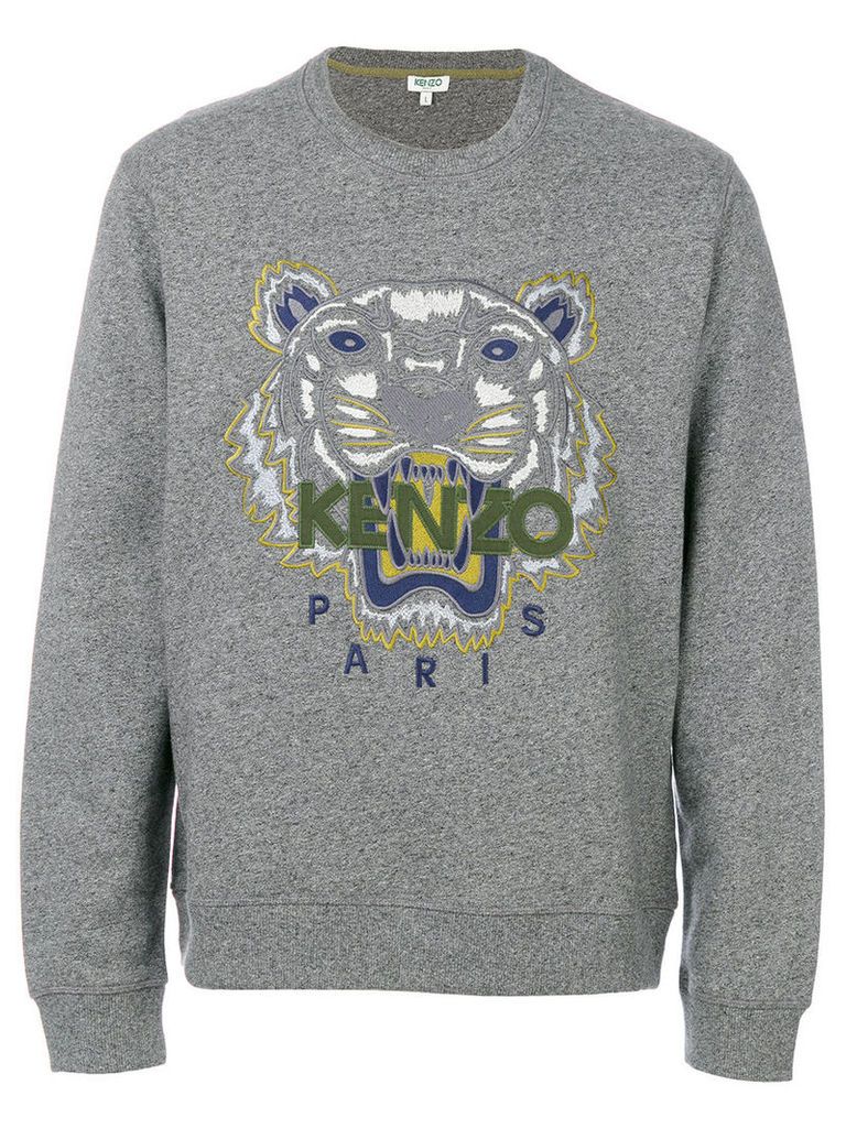 Kenzo - tiger embroidered sweatshirt - men - Cotton - XS, Grey