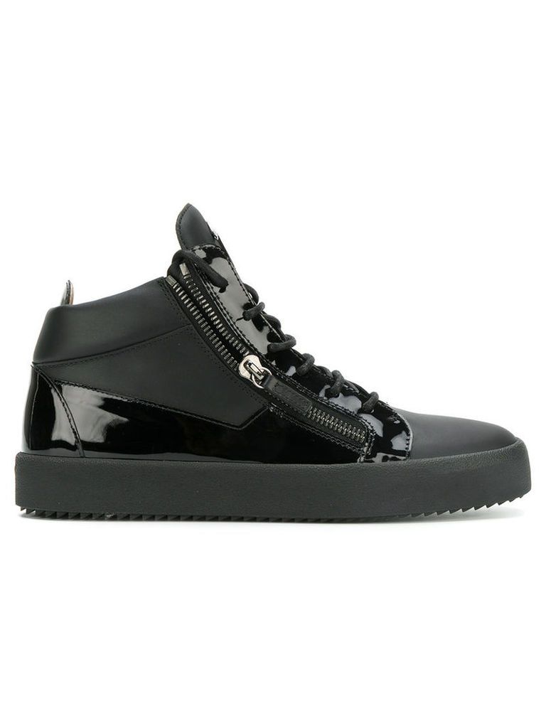 Giuseppe Zanotti Design - Kriss hi-top sneakers - men - Calf Leather/Leather/rubber - 43, Black