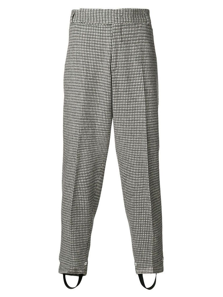 Z Zegna - embroidered loose fit trousers - men - Polyamide/Acetate/Viscose/Wool - 48, Grey