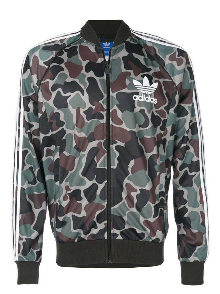 Adidas - Camouflage SST track top - men - Polyester - S, Green