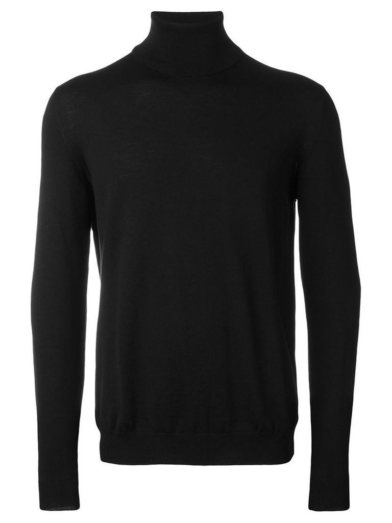 Zanone - turtle neck sweater - men - Virgin Wool - 48, Black