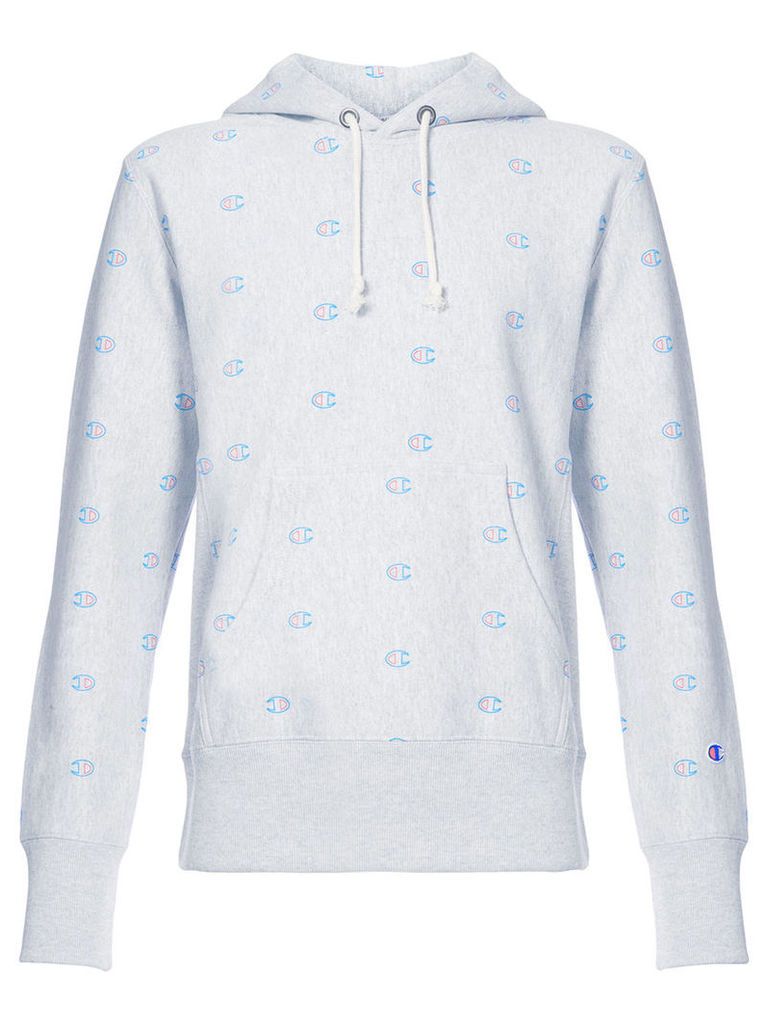 Champion - logo printed hoodie - men - Cotton/Spandex/Elastane - M, Grey
