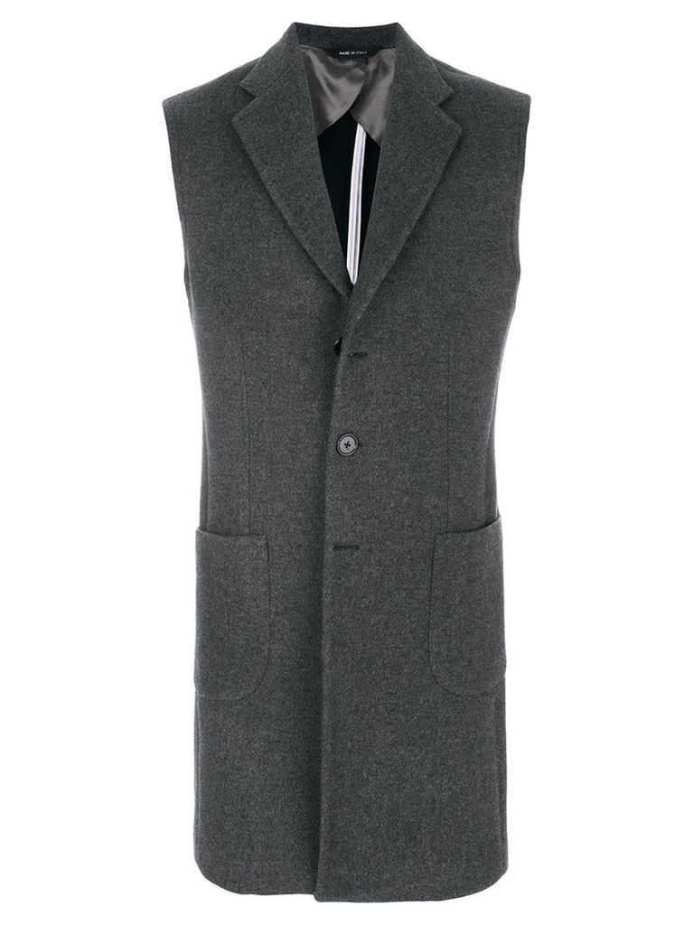 Lc23 - sleeveless jacket - men - Viscose/Wool - 50, Grey