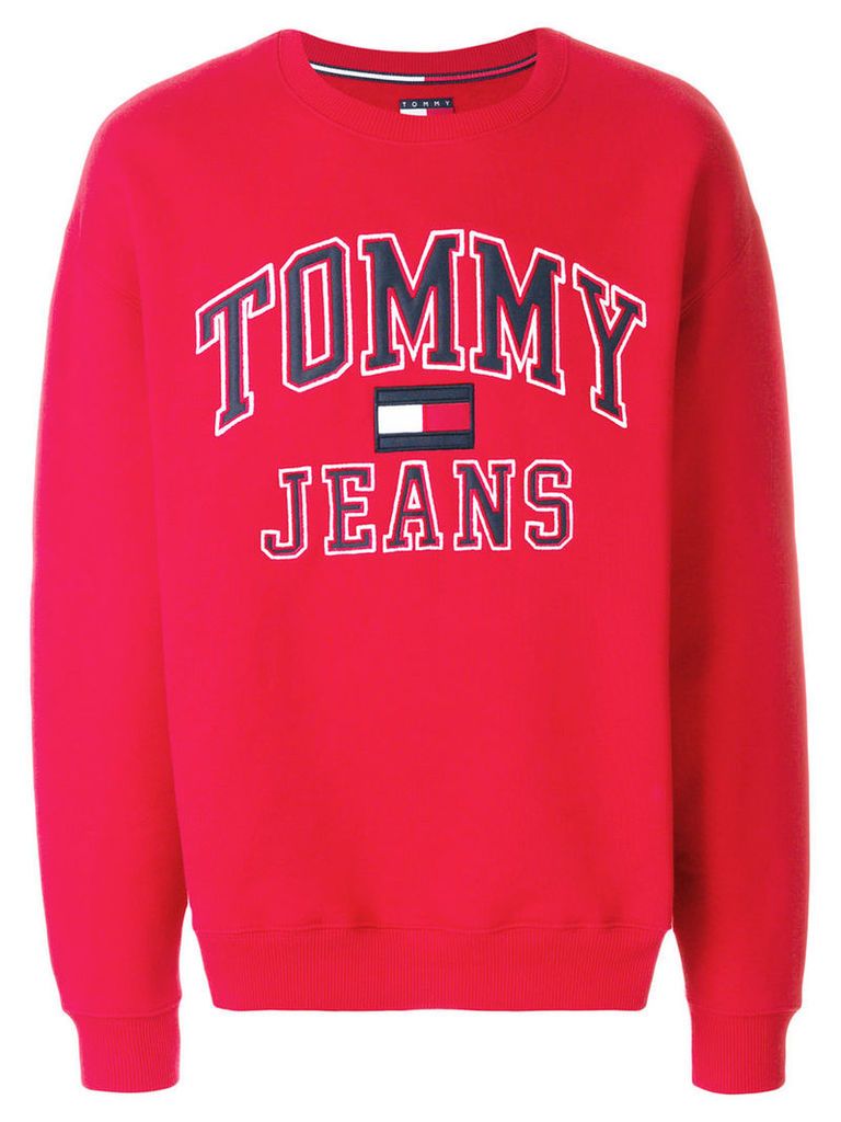 Tommy Jeans - applique logo sweatshirt - men - Cotton - XXL, Red
