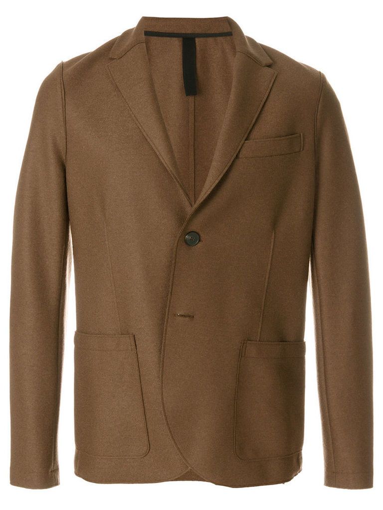 Harris Wharf London - classic fitted blazer - men - Virgin Wool - 52, Brown