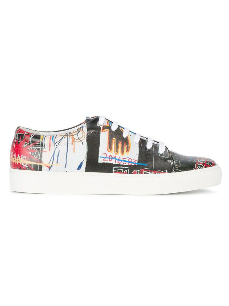 Jean-Michel Basquiat X Browns Browns - Rome Pays Off black low top graffiti sneakers - men - rubber/Leather/Patent Leather - 44