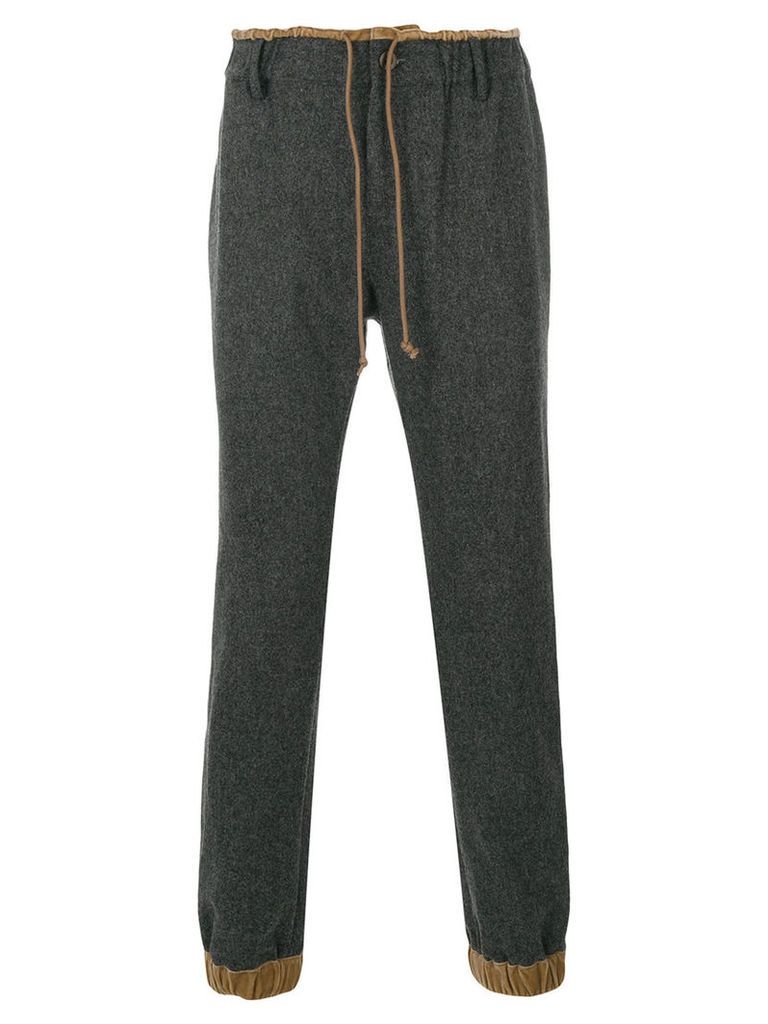 Sacai - paper bag waist trousers - men - Wool/Rayon - 3, Grey
