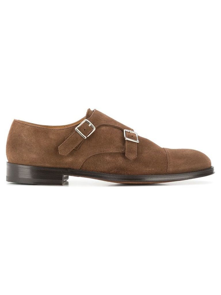 Doucal's suede monk shoes - Brown