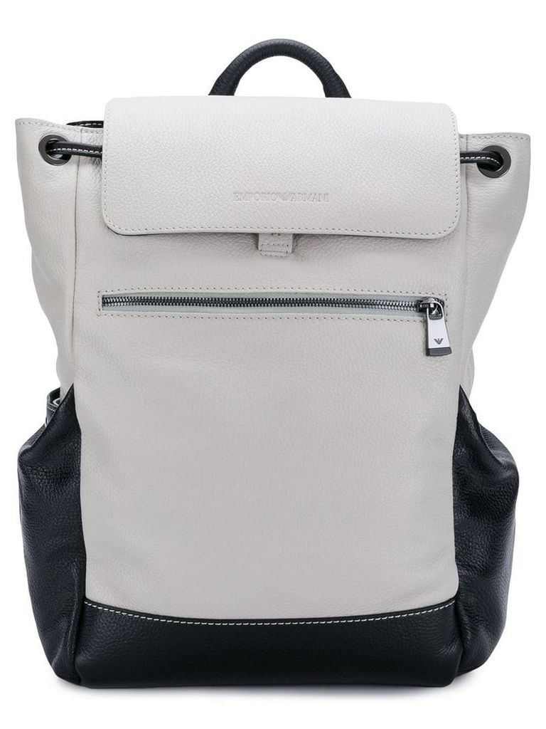 Emporio Armani drawstring detail backpack - Black
