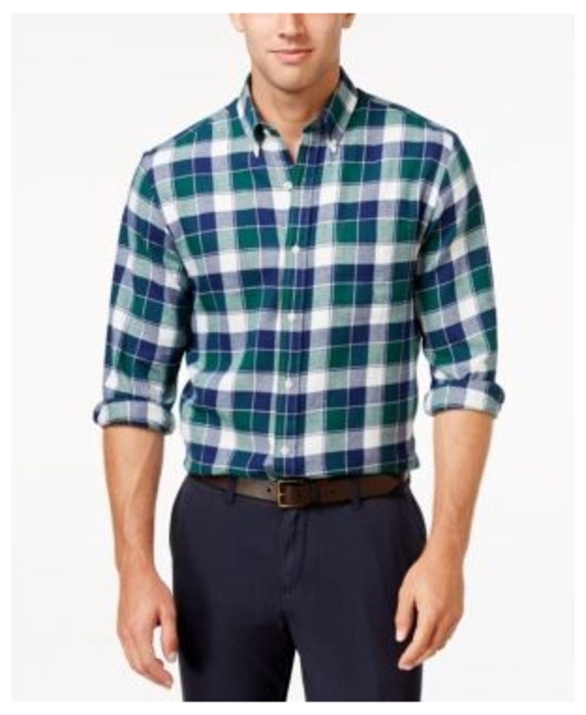 John Ashford Men's Big and Tall Long-Sleeve Plaid Shirt, Only at Macy's