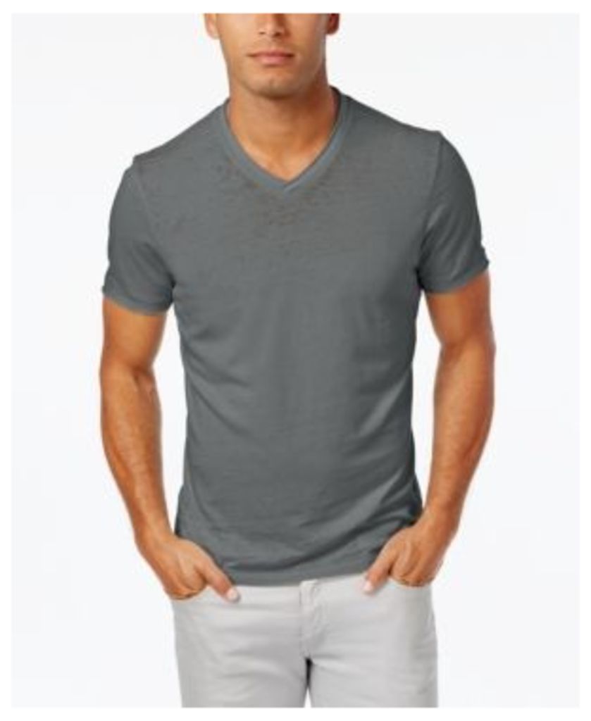 Inc International Concepts Men's Distressed V-Neck Cotton T-Shirt, Only at Macy's