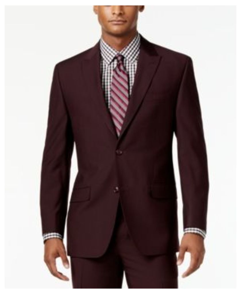 Sean John Men's Classic-Fit Burgundy Solid Suit Jacket