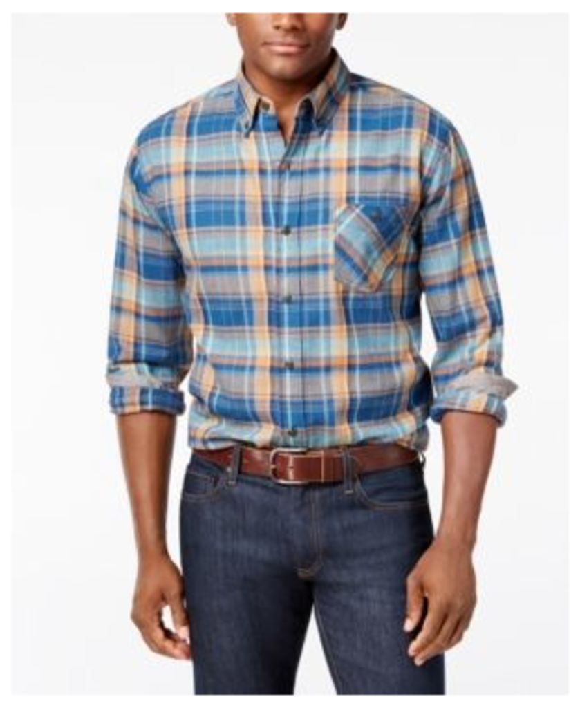 Weatherproof Vintage Men's Big and Tall Plaid Flannel Shirt, Classic Fit