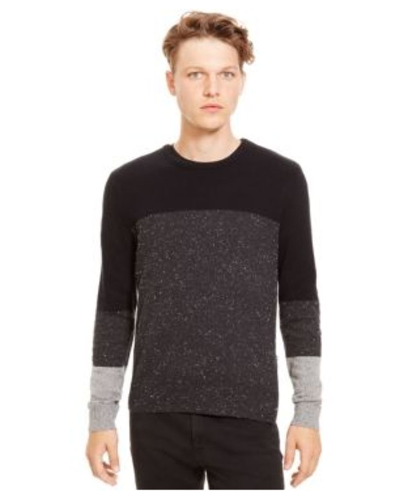 Kenneth Cole Reaction Colorblocked Black and Gray Sweater