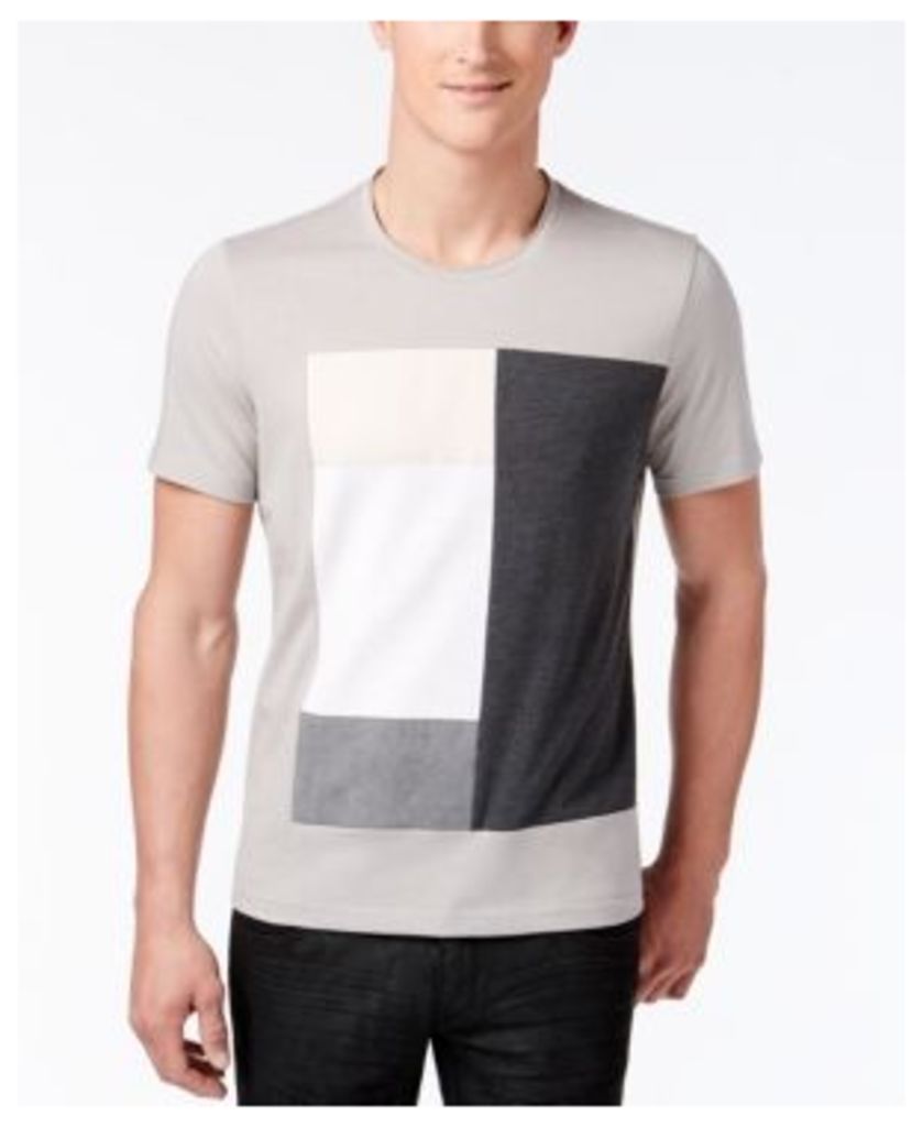 Inc International Concepts Men's Faux-Suede Patchwork T-Shirt, Only at Macy's