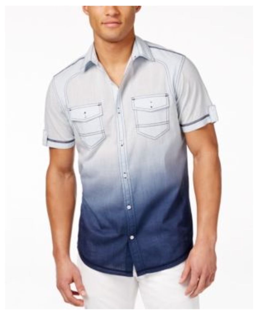 Inc International Concepts Men's Hawaii Dip-Dye Short-Sleeve Shirt, Only at Macy's