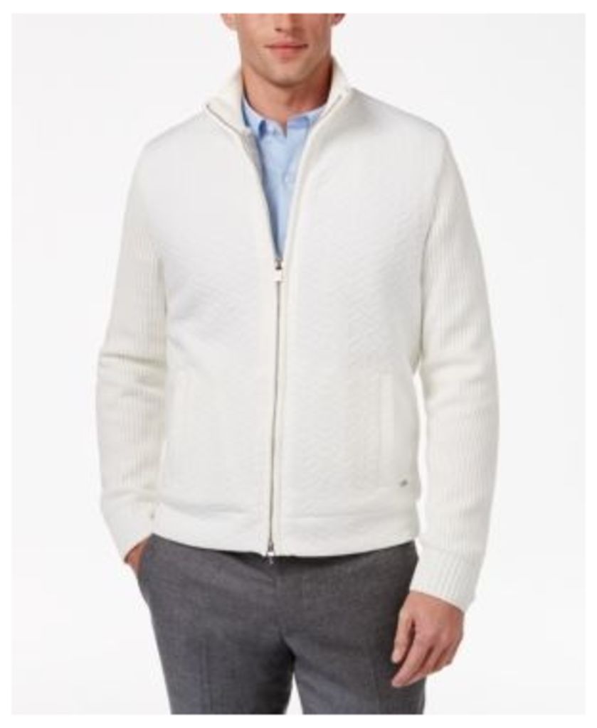 Alfani Collection Men's Zip-Front Cardigan with Faux Fur Lining, Created for Macy's
