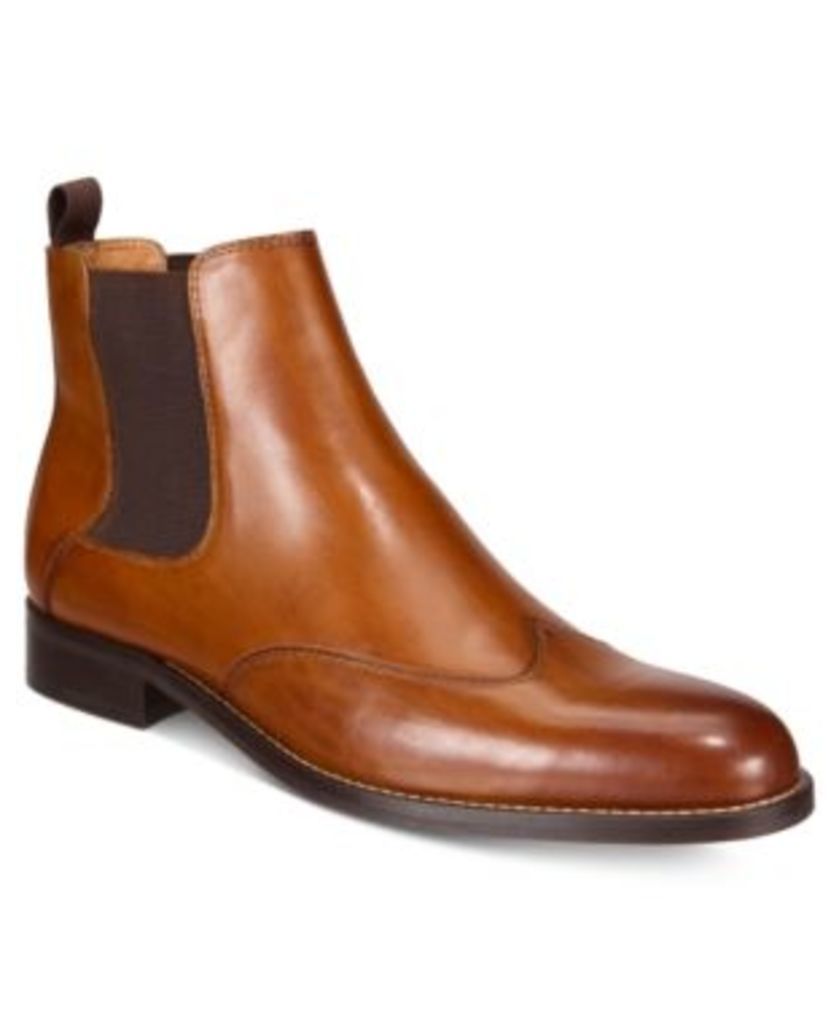 Tasso Elba Men's Renato Wingtip Chelsea Boots, Created for Macy's Men's Shoes