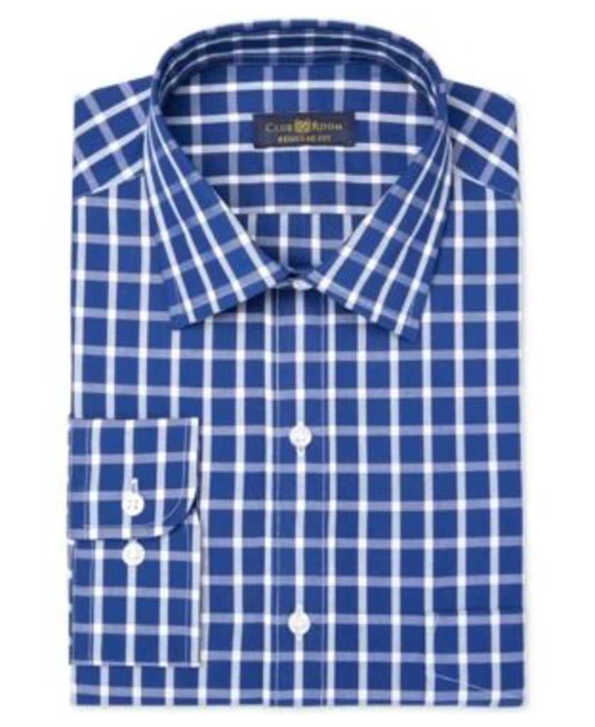 Club Room Men's Classic-Fit Check Dress Shirt, Created for Macy's
