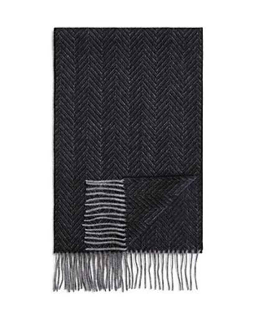 The Men's Store at Bloomingdale's Cashmere Herringbone Scarf - 100% Exclusive