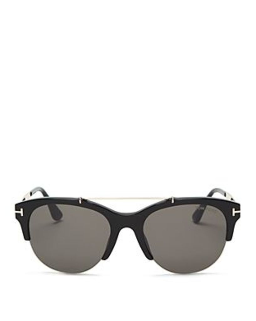 Tom Ford Holt Square Top Bar Sunglasses, 55mm