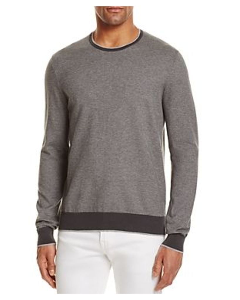 The Men's Store at Bloomingdale's Cotton Birdseye Tonal Trim Sweater - 100% Exclusive