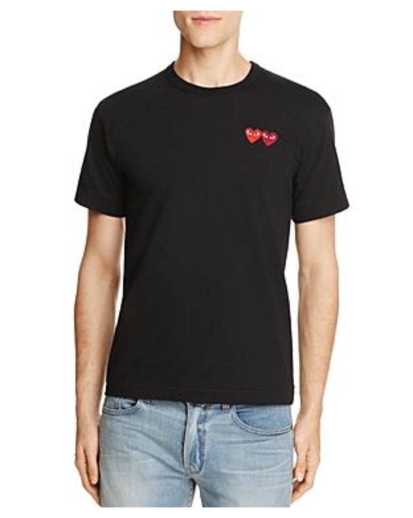 Comme Des Garcons Play Double-Heart Tee