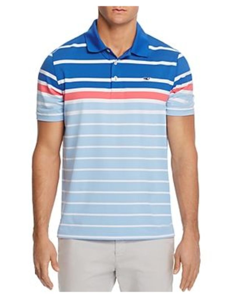 Vineyard Vines O'Keefe Engineer Stripe Regular Fit Golf Polo Shirt