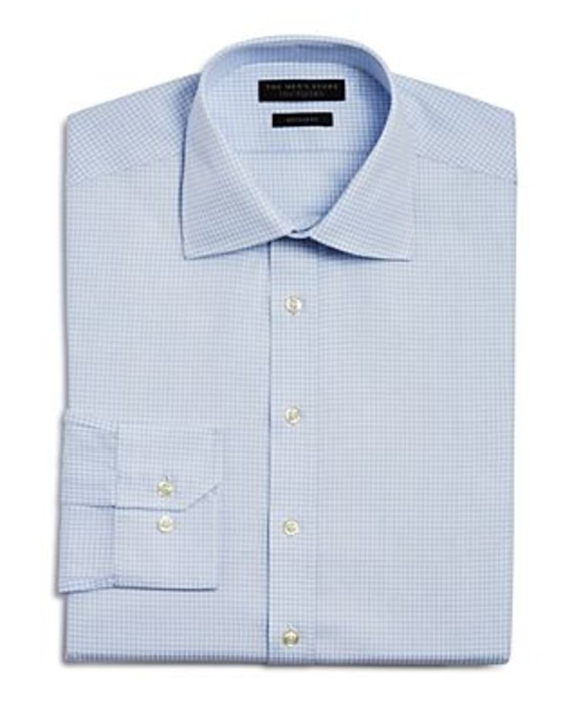 The Men's Store at Bloomingdale's Grid Regular Fit Dress Shirt - 100% Exclusive