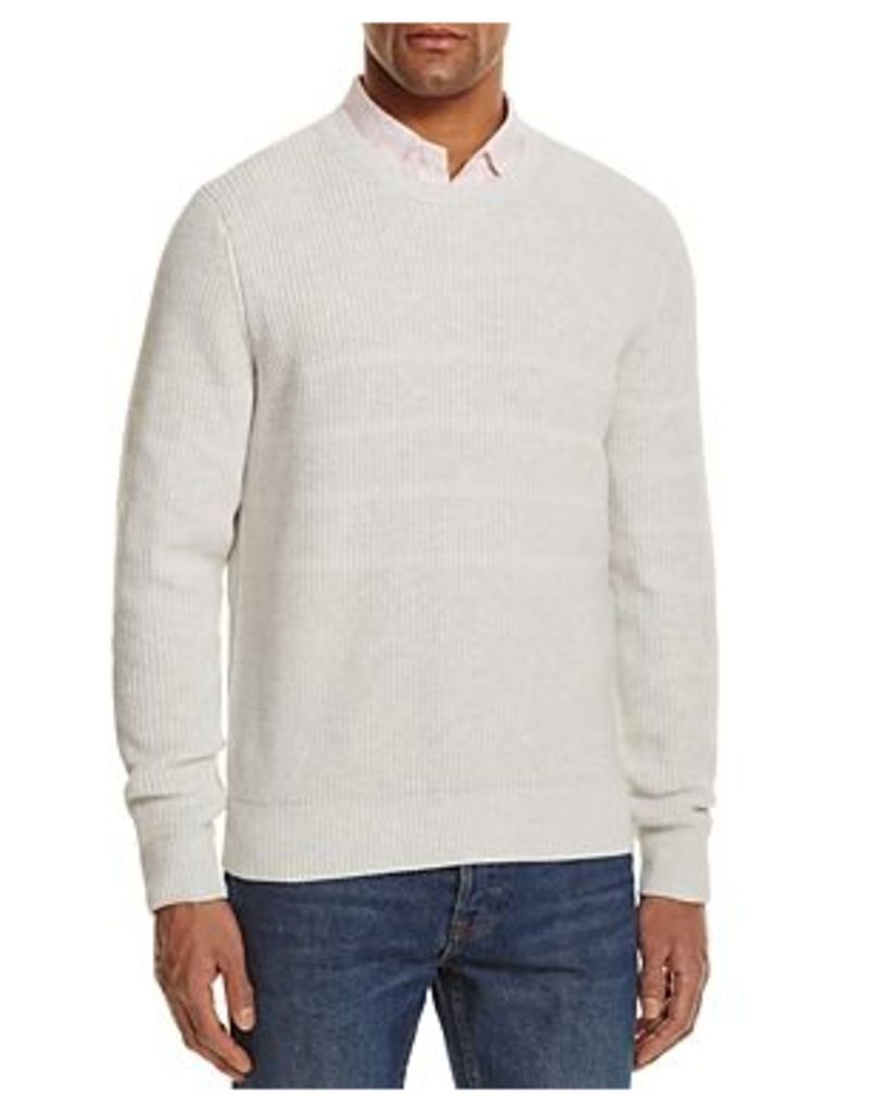 The Men's Store at Bloomingdale's Chunky Stitch Striped Cotton Sweater - 100% Exclusive